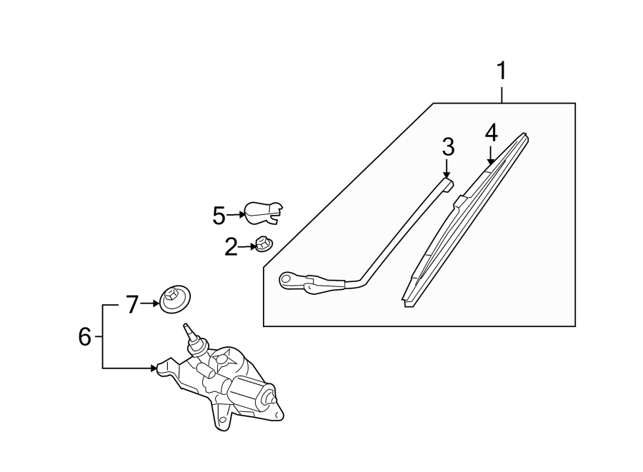 Kia Rio Arm And Blade Set Wiper Arm Assembly Rear