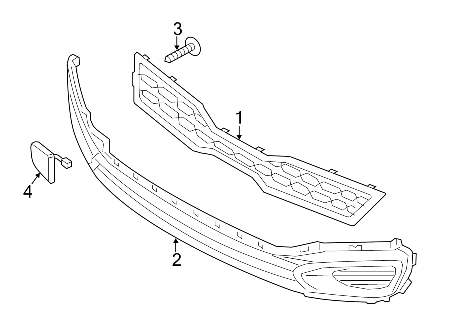 2013 Kia Rio Grille Front Lower 2012 O Fog Lamps