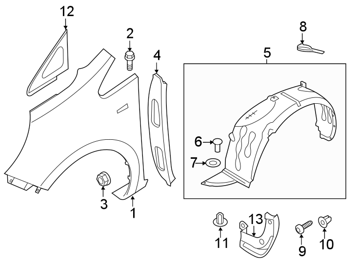 2016 Kia Sorento Fender ASSEMBLY. PANEL - FENDER LEFT HAND - 663111W100 ...