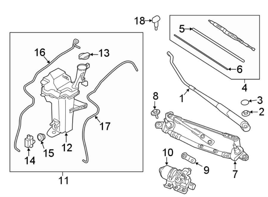 2022 Kia Rio Blade. Wiper. Accent; right. Rio; right 98360H9000