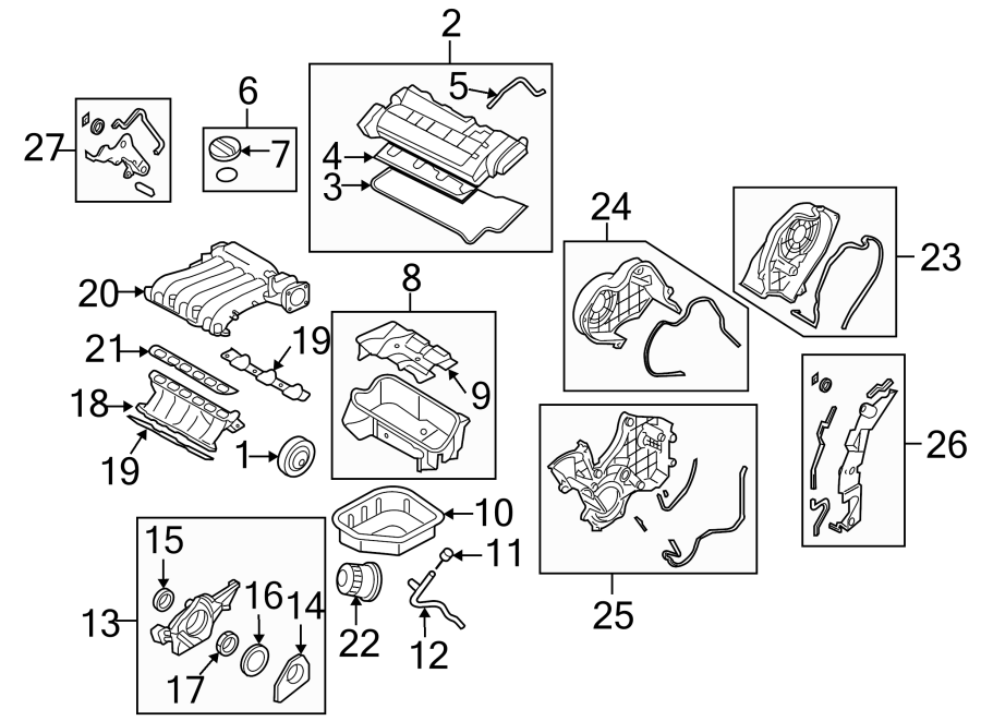 2008 Kia Optima Engine Intake Manifold. 2.7 LITER. Optima; 2.7L. Rondo