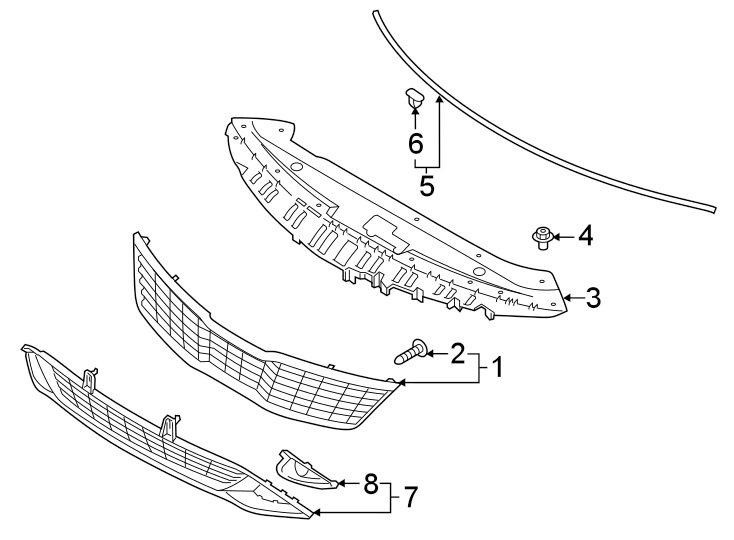 2019 Kia Optima Grille. 2019-20 W/O HYBRID. ASSEMBLY - RADIATOR. Center ...