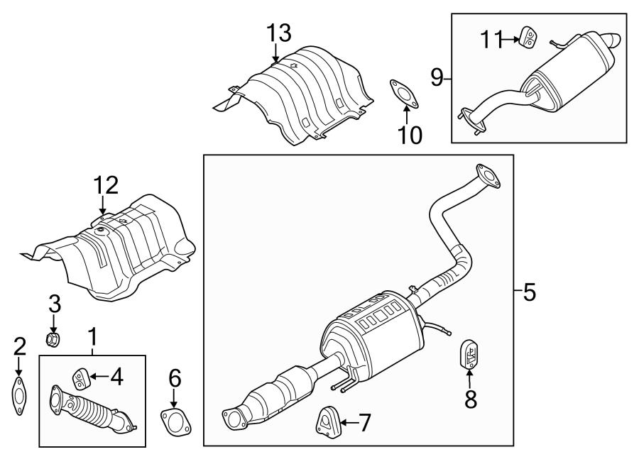 2015 Kia Soul Catalytic Converter. Exhaust Pipe. Front pipe. SYSTEM