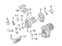 mix actuator evaporator heater door assembly vent defroster conditioner temp sub components foot mode air kia sportage 2008